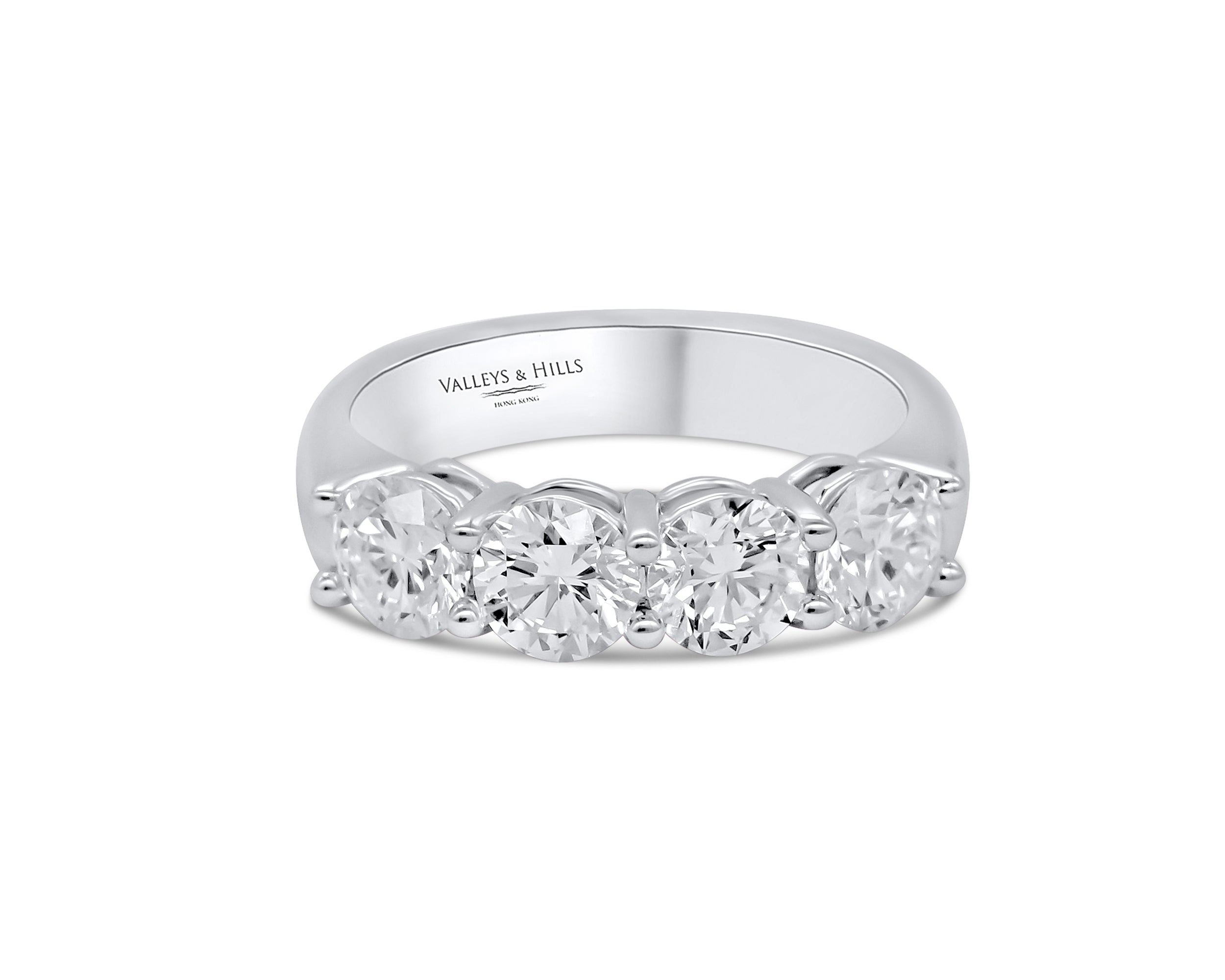 Diamond Prong Ring – Valleys & Hills