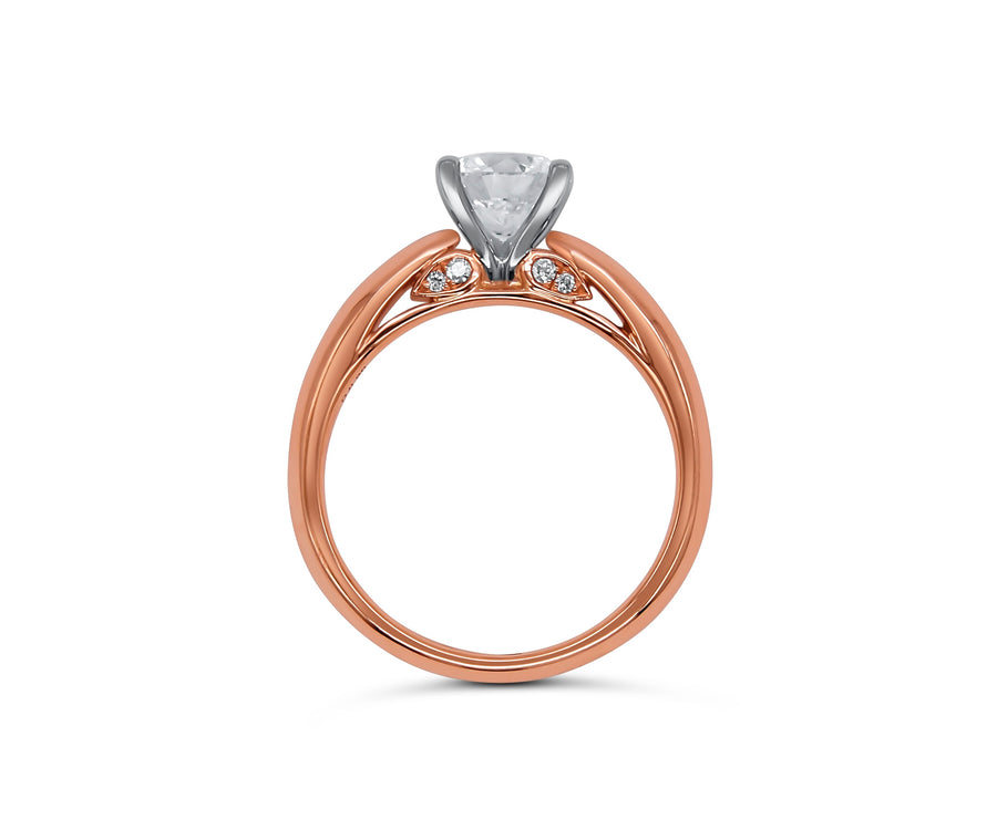 Solitaire on Rose Gold Band