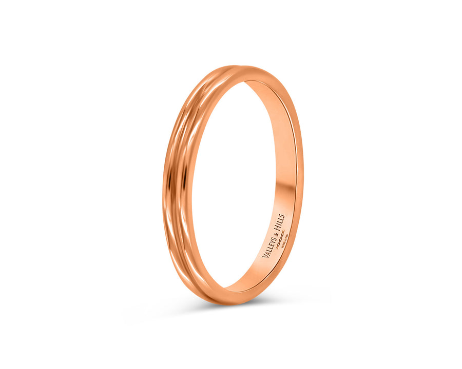 Double-Row Rose Gold Band