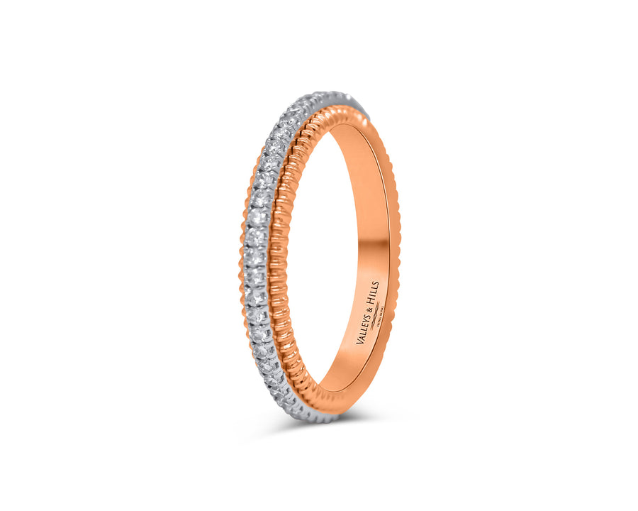 Two-Tone Diamonds with Milgrain Setting