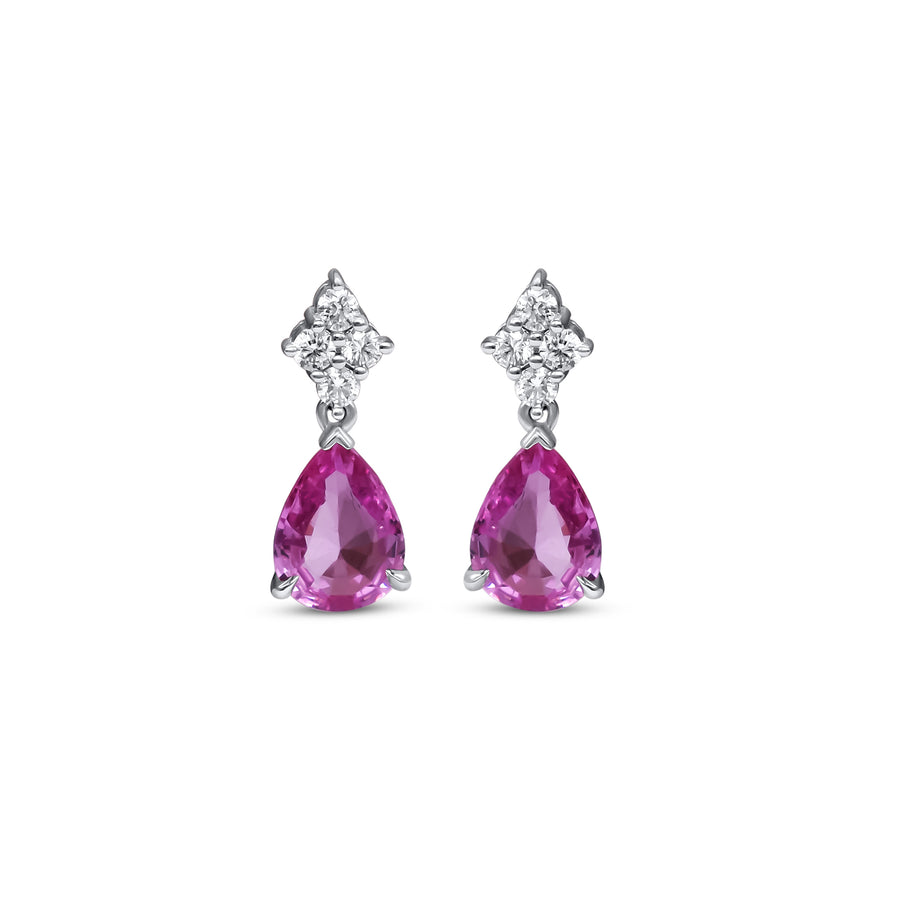 Sapphire Diamond Drop Earrings