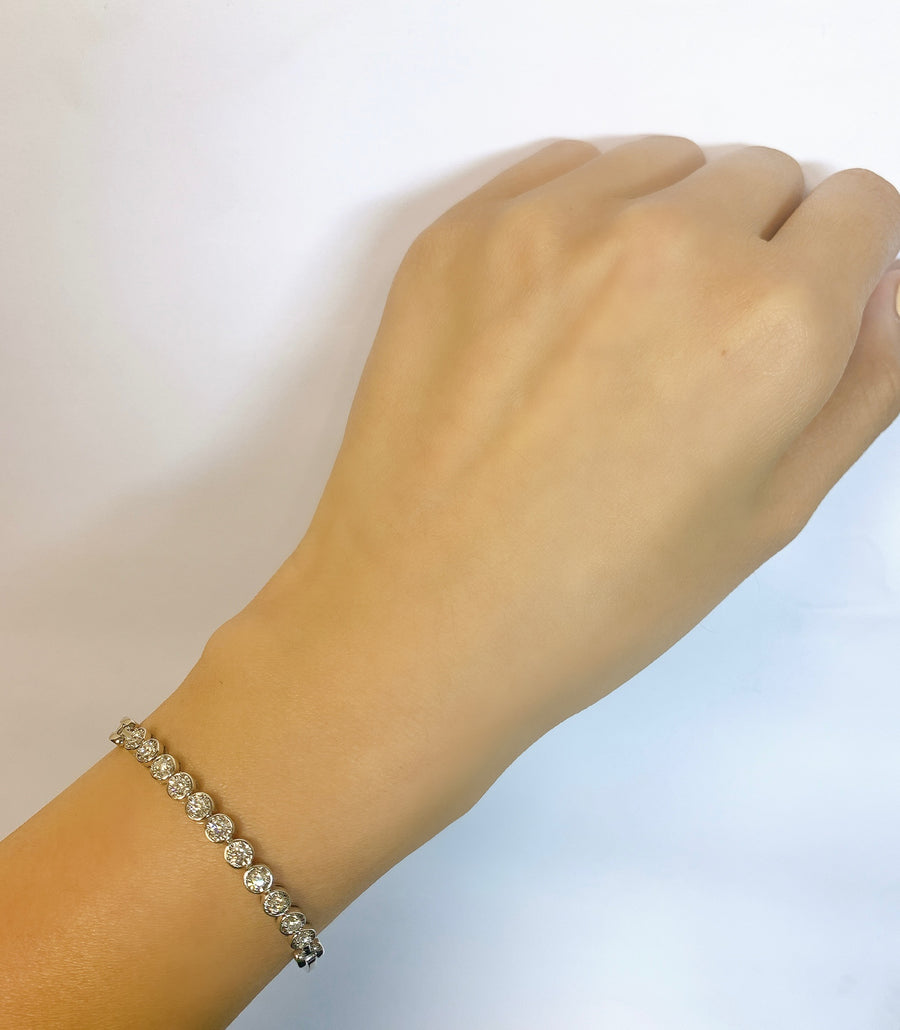 Half Bezel-Set Diamond Bracelet