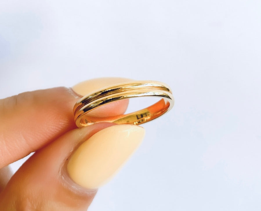 Double-Row Rose Gold Band