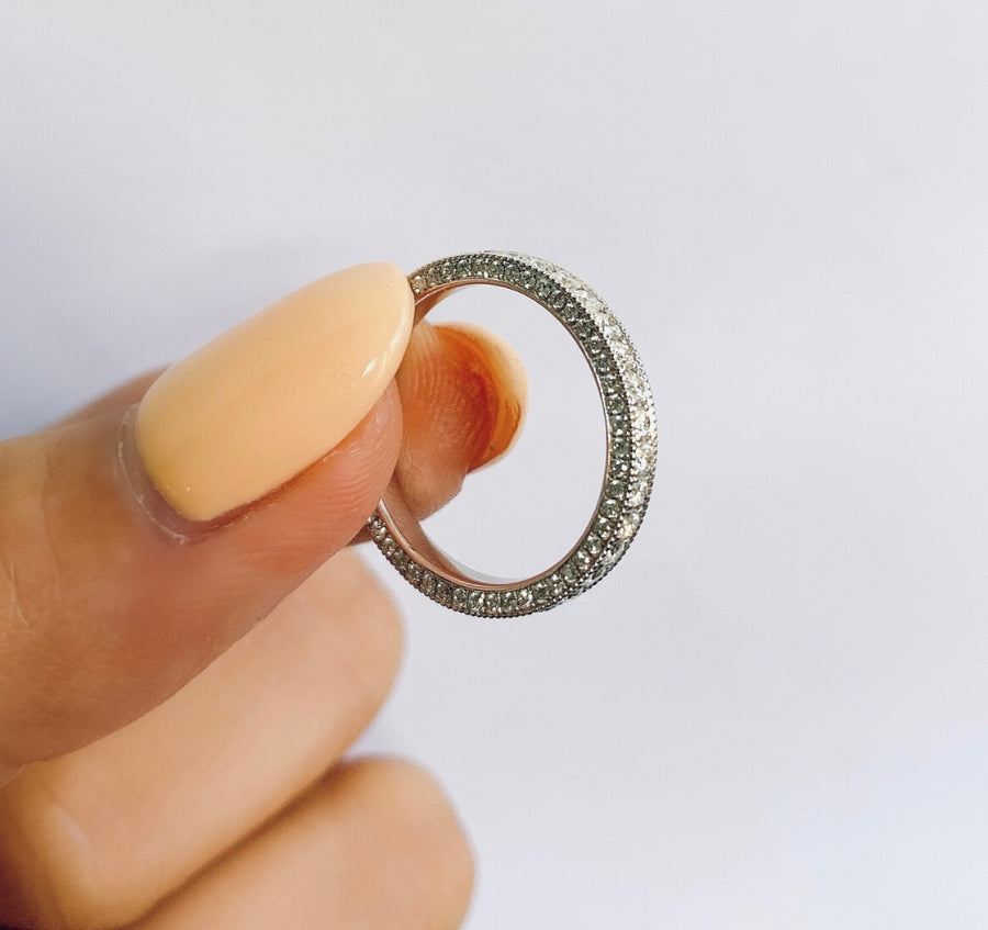 Inside Out Infinity Ring with Milgrain Setting